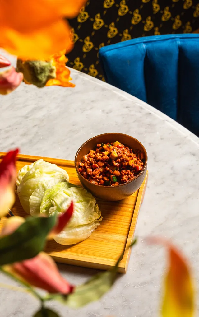 Chicken Lettuce Wraps at Sei Less