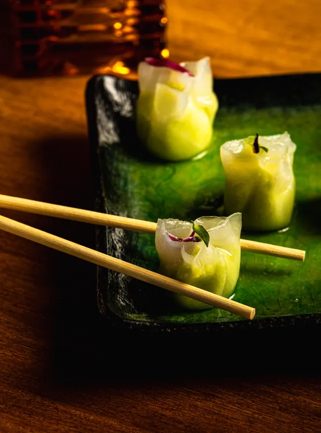 Edamame Dumplings at Sei Less