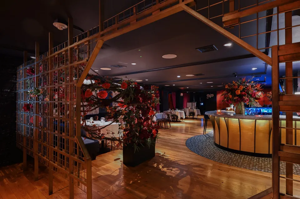 The lounge at Sei Less prepared for private dining